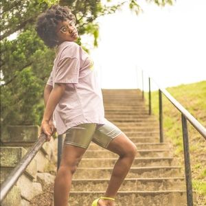 Metallic Biker Shorts